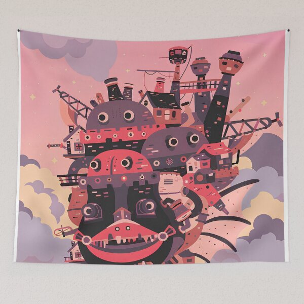Item preview, Cute kawaii art  [[howls]] fly-%[ghiblis]%-  aways to sky designed and sold by ITsdnelinn.
