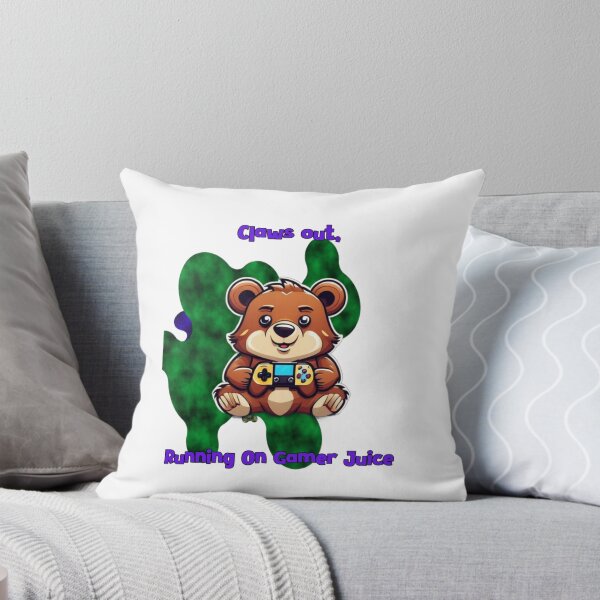 Item preview, Claws Out Running On Gamer Juice Funny Gamer Bear designed and sold by Animalloveus.