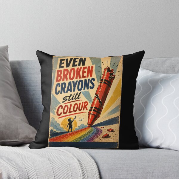 Item preview, Broken Crayons Still Colour – Vintage Public Information Poster designed and sold by halibutgoatramb.