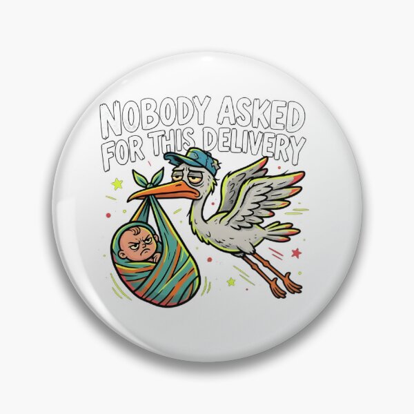 Item preview, Disappointed Stork Baby Delivery Dark Humor Shirt designed and sold by RawInkCo.
