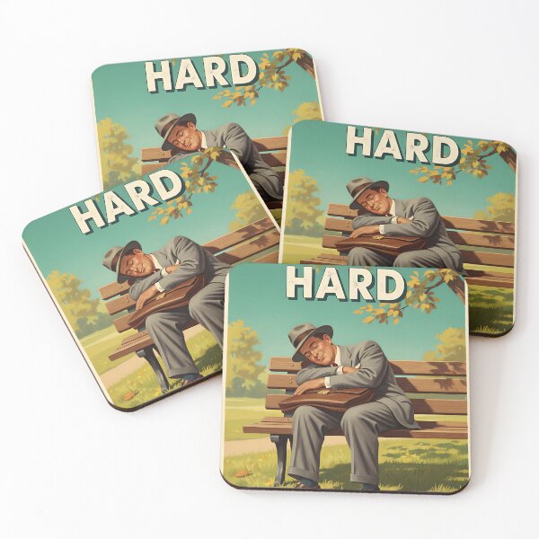 Item preview, Work Hard Nap Harder Funny Vintage Retro Office Humor designed and sold by Retro-Anime9.