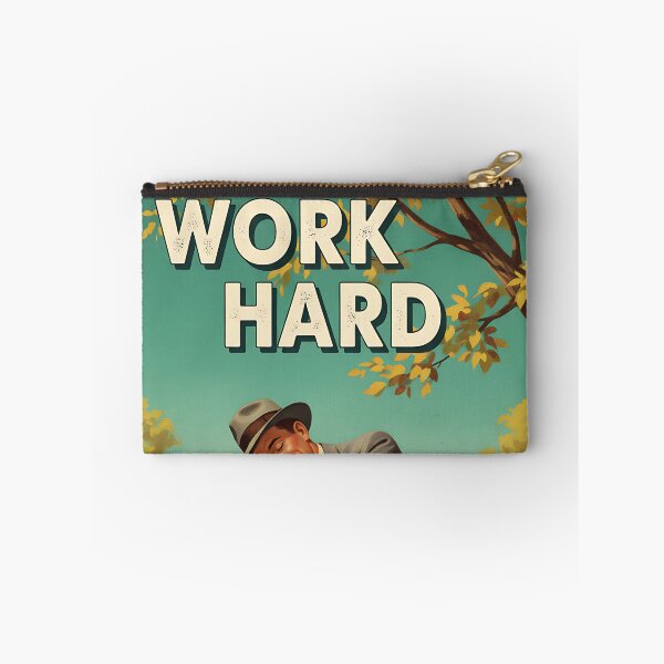 Item preview, Work Hard Nap Harder Funny Vintage Retro Office Humor designed and sold by Retro-Anime9.