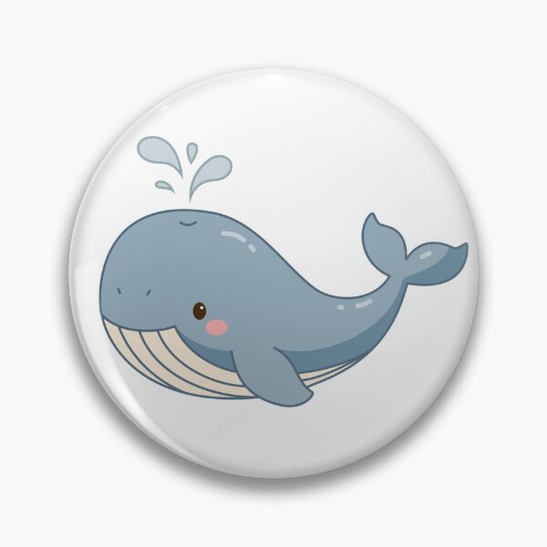 Item preview, Cute Blue Whale Spouting Water Sticker designed and sold by Anne97s.