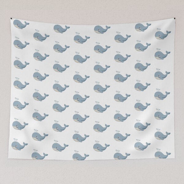 Item preview, Cute Blue Whale Spouting Water Sticker designed and sold by Anne97s.