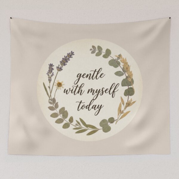 Item preview, Gentle With Myself Today – Soft Life Spiritual Typography Design designed and sold by CosmicQuietStudio.