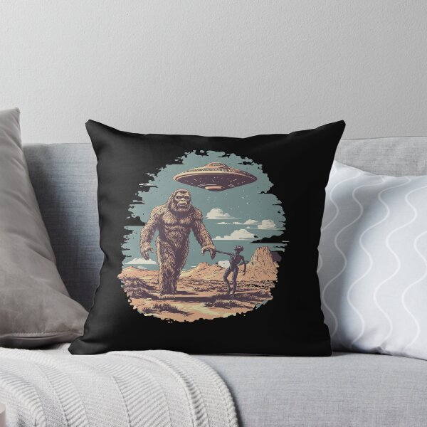 Item preview, Bigfoot UFO Alien Encounter Retro Vintage Cryptid Lover designed and sold by judycuevas1.