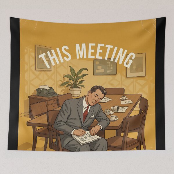 Item preview, This Meeting Could've Been An Email Funny Vintage Retro Office Humor designed and sold by Retro-Anime9.