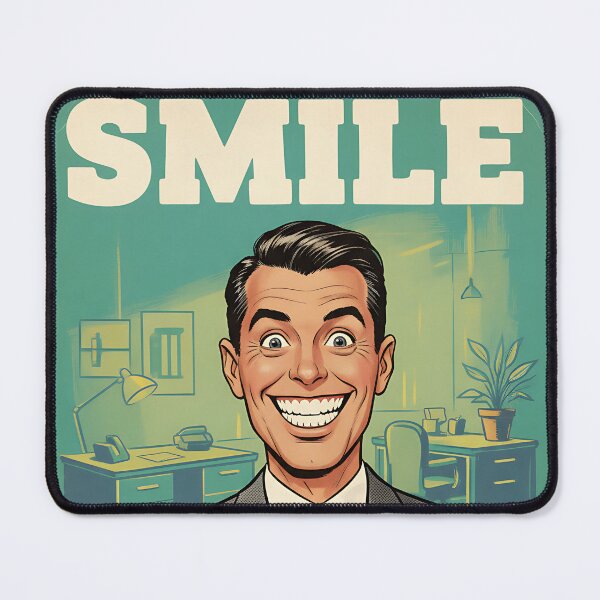 Item preview, Smile It Confuses People Funny Vintage Retro Office Humor designed and sold by Retro-Anime9.