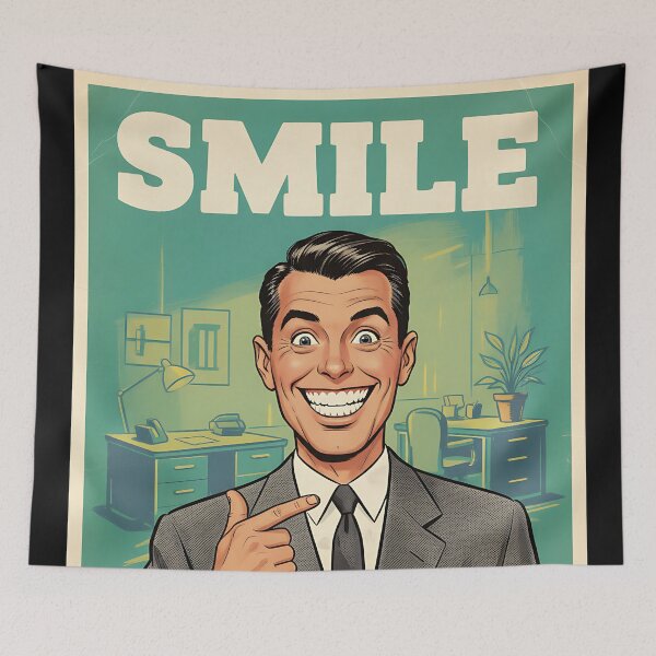 Item preview, Smile It Confuses People Funny Vintage Retro Office Humor designed and sold by Retro-Anime9.