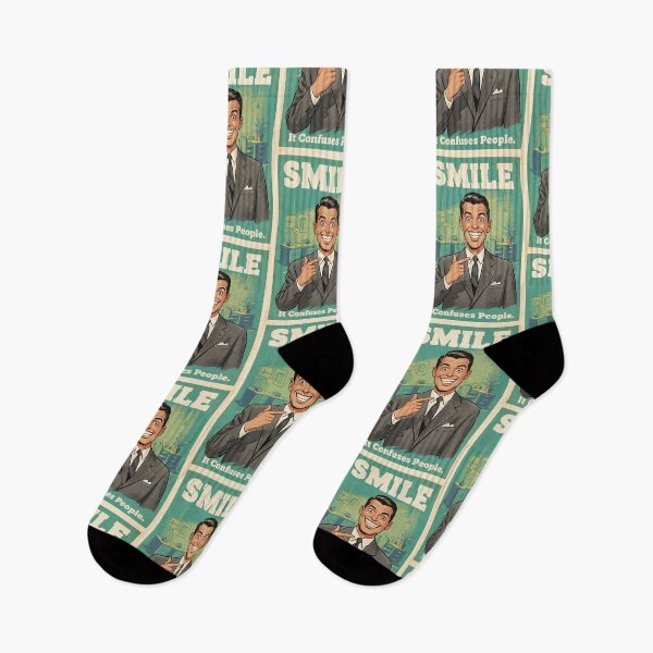 Item preview, Smile It Confuses People Funny Vintage Retro Office Humor designed and sold by Retro-Anime9.
