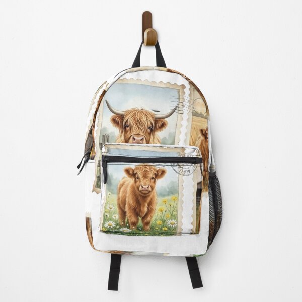 Item preview, Vintage Highland Cow Postage Stamp Collage designed and sold by Winarrts.