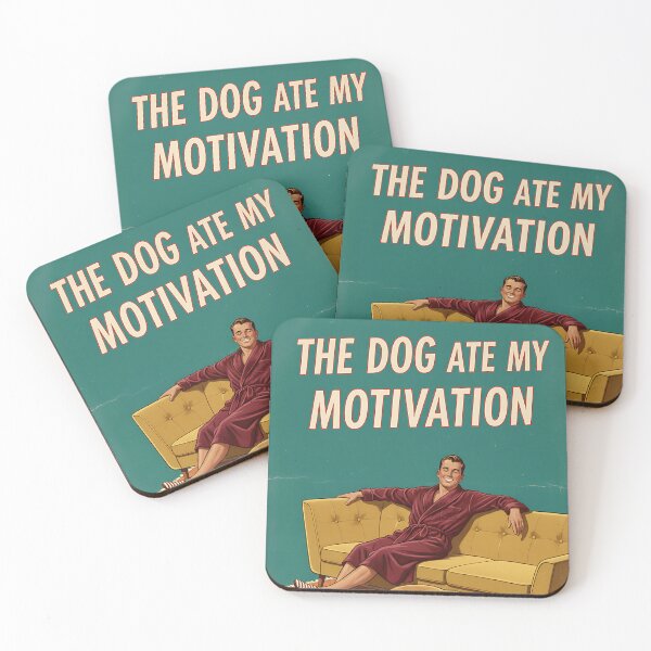 Item preview, The Dog Ate My Motivation Funny Vintage Retro Dog Parent designed and sold by Retro-Anime9.