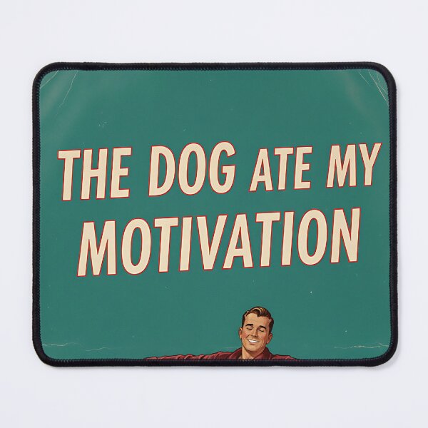 Item preview, The Dog Ate My Motivation Funny Vintage Retro Dog Parent designed and sold by Retro-Anime9.