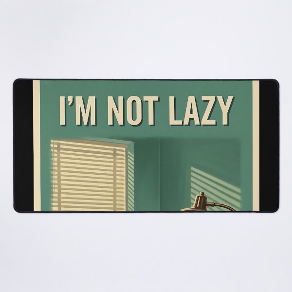 Item preview, I'm not Lazy I'm Energy Efficient Funny Vintage Retro Office Humor designed and sold by Retro-Anime9.