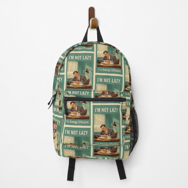 Item preview, I'm not Lazy I'm Energy Efficient Funny Vintage Retro Office Humor designed and sold by Retro-Anime9.