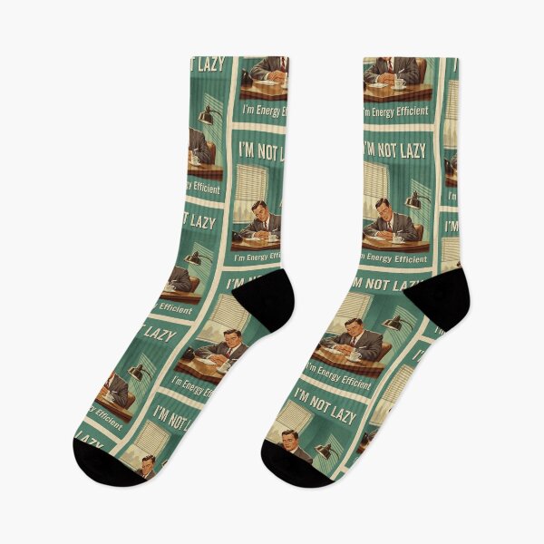 Item preview, I'm not Lazy I'm Energy Efficient Funny Vintage Retro Office Humor designed and sold by Retro-Anime9.