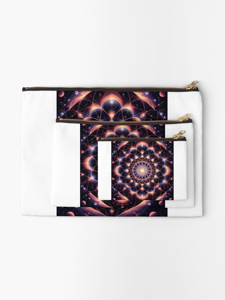 Thumbnail 2 of 4, Zipper Pouch, Celestial Phoenix Rising from the Stars designed and sold by SoulGraphixx.