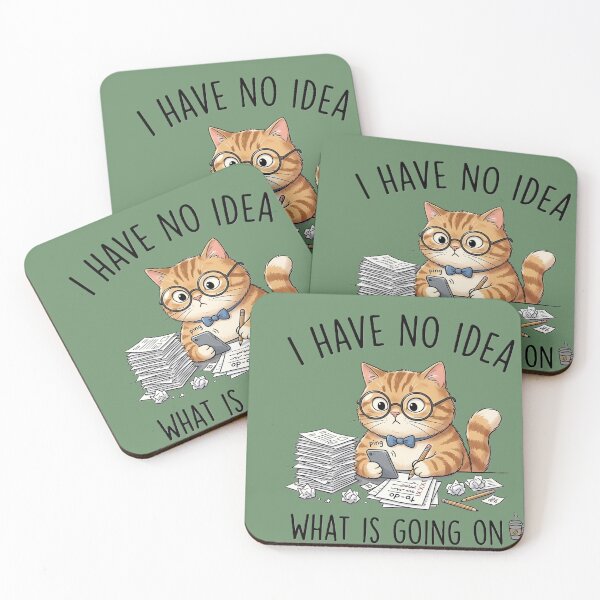 Item preview, Funny Orange Cat I Have No Idea What Is Going On Office Work designed and sold by SoftAuraStudi0.