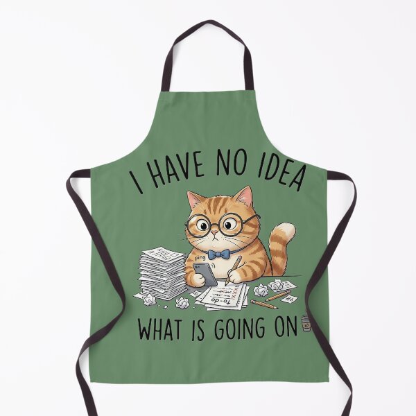Item preview, Funny Orange Cat I Have No Idea What Is Going On Office Work designed and sold by SoftAuraStudi0.
