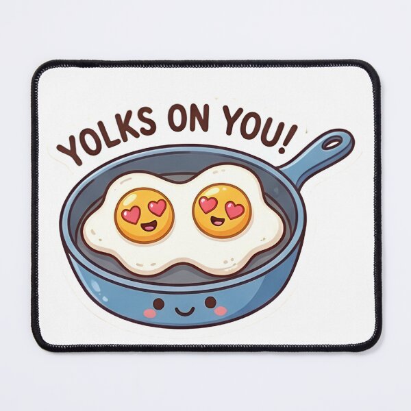 Item preview, "Yolks On You" Cute Breakfast Pun Sticker designed and sold by AbsCrewStore.