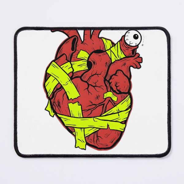 Item preview, Broken Heart Duct Tape Dark Funny Humor Design designed and sold by RawInkCo.
