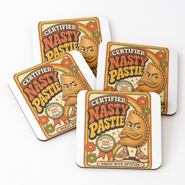 Item preview, Certified Nasty Pastie – Baked With Attitude | Retro Australian Bakery Humour designed and sold by P’s Silly stuff.
