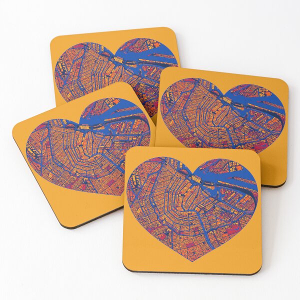 Item preview, Amsterdam Oranje Heart Map – Dutch Football City Art designed and sold by BottleGnome.