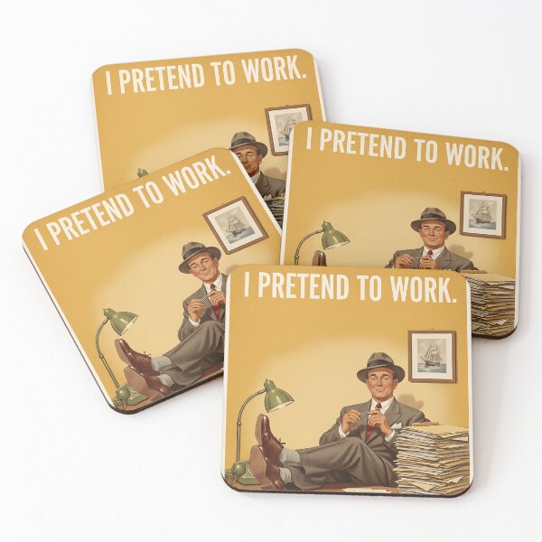 Item preview, I pretend to work Funny Vintage Retro Office Humor designed and sold by Retro-Anime9.