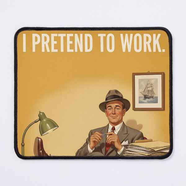Item preview, I pretend to work Funny Vintage Retro Office Humor designed and sold by Retro-Anime9.
