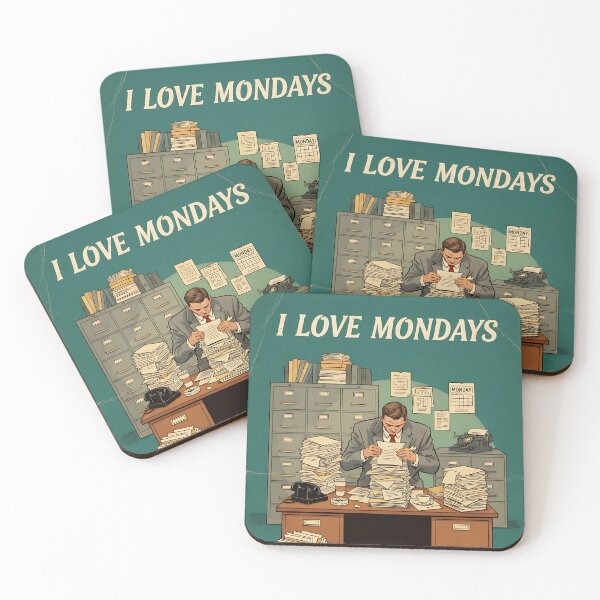 Item preview, I love mondays Funny Vintage Retro Office Humor designed and sold by Retro-Anime9.