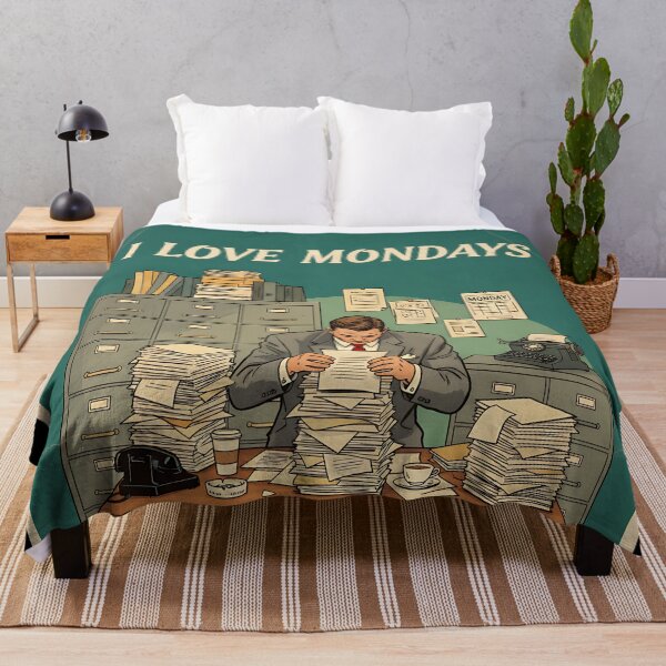 Item preview, I love mondays Funny Vintage Retro Office Humor designed and sold by Retro-Anime9.