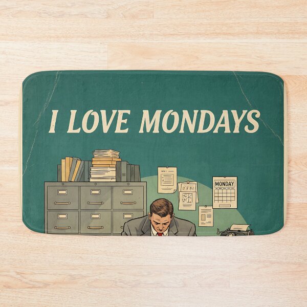 Item preview, I love mondays Funny Vintage Retro Office Humor designed and sold by Retro-Anime9.