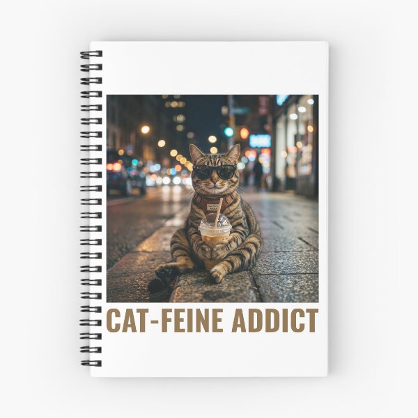 Item preview, Cat-Feine Addict Cool Cat Iced Coffee Shirt designed and sold by DigitalKingClub.