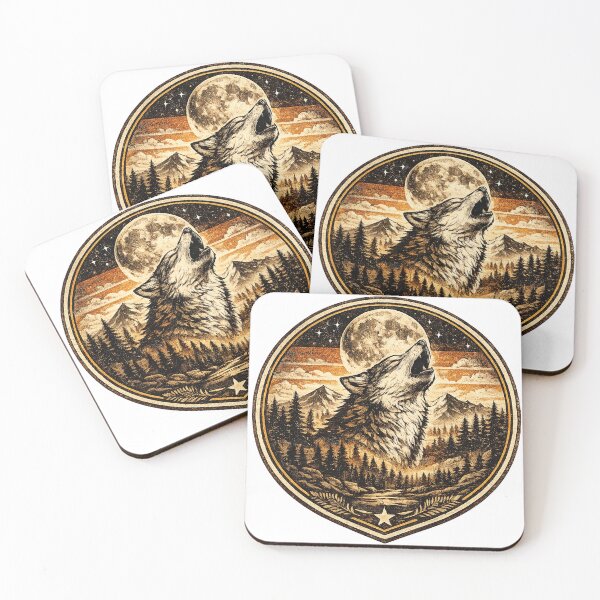 Item preview, Call of the Wild Wolf – Vintage Wilderness Badge designed and sold by JustResultsCo.