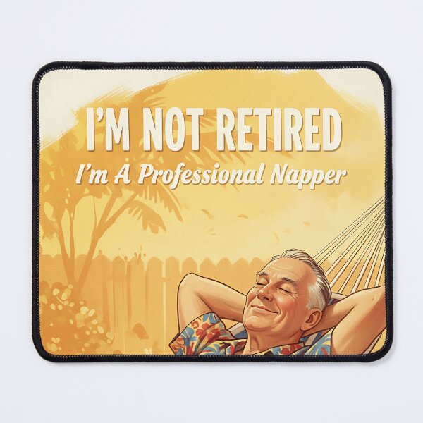 Item preview, I'm retired And Love Napping Vintage Retro Joke designed and sold by Retro-Anime9.