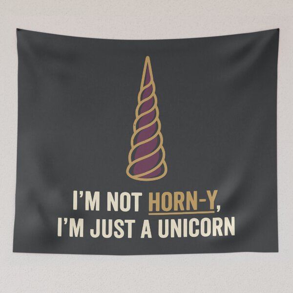 Item preview, I'm Just A Unicorn designed and sold by Amir Faysal.