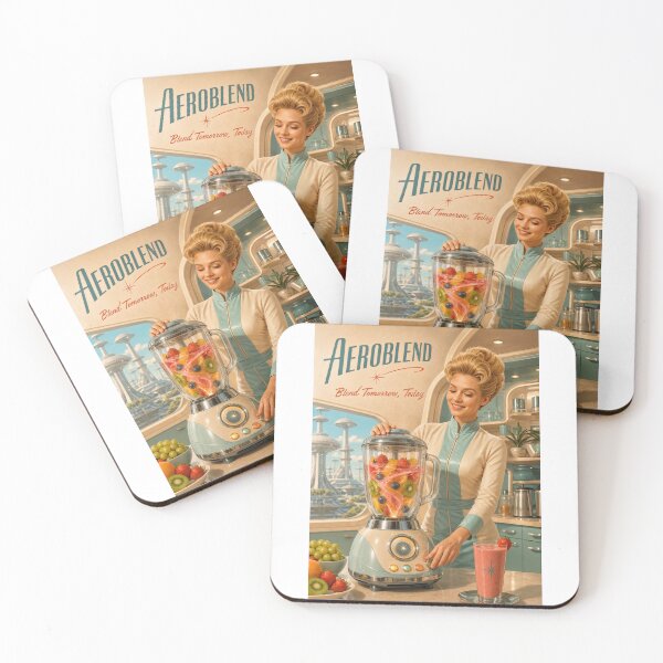 Item preview, Wall Art - Postcard - Aeroblend: Retro‑Futuristic Smoothie Vision designed and sold by ForeverPrintsOK.