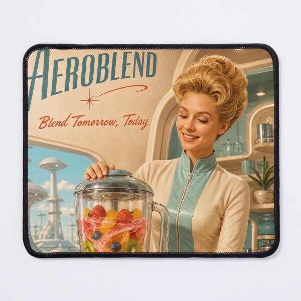 Item preview, Wall Art - Postcard - Aeroblend: Retro‑Futuristic Smoothie Vision designed and sold by ForeverPrintsOK.
