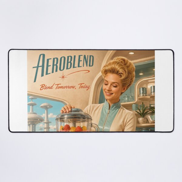 Item preview, Wall Art - Postcard - Aeroblend: Retro‑Futuristic Smoothie Vision designed and sold by ForeverPrintsOK.
