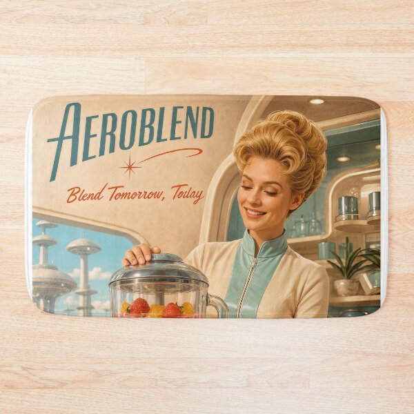 Item preview, Wall Art - Postcard - Aeroblend: Retro‑Futuristic Smoothie Vision designed and sold by ForeverPrintsOK.