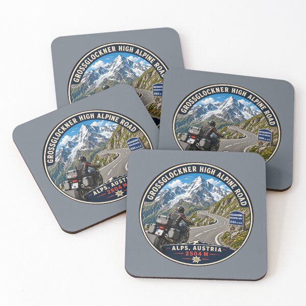 Item preview, Grossglockner High Alpine Road Austria Motorcycle Sticker TShirt 06 designed and sold by OuterShellUK.