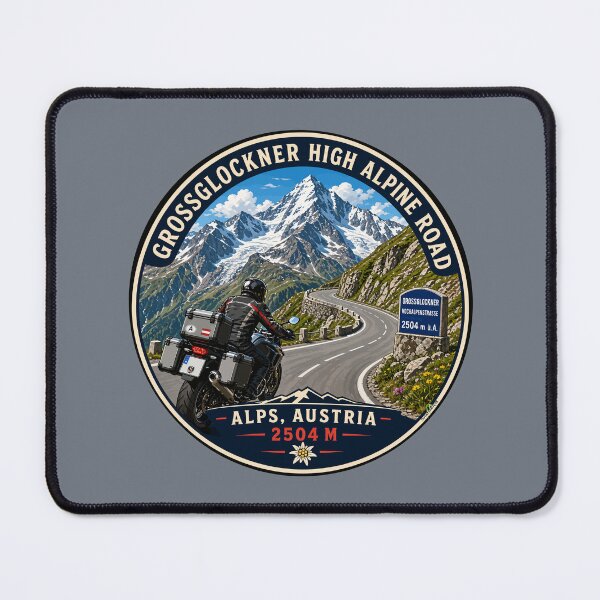 Item preview, Grossglockner High Alpine Road Austria Motorcycle Sticker TShirt 06 designed and sold by OuterShellUK.