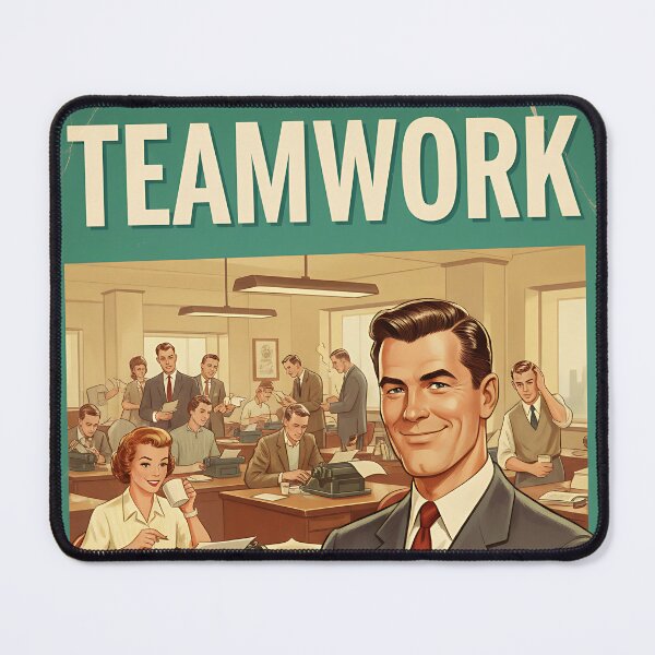 Item preview, Teamwork Funny Vintage Retro Office Humor designed and sold by Retro-Anime9.