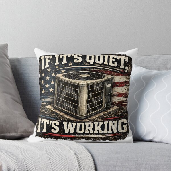 Item preview, If It's Quiet It's Working Funny HVAC Technician Air Conditioning Design designed and sold by Fishartpoint.