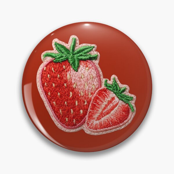 Item preview, Embroidered Strawberry Patch Art designed and sold by MegaNovaArt.