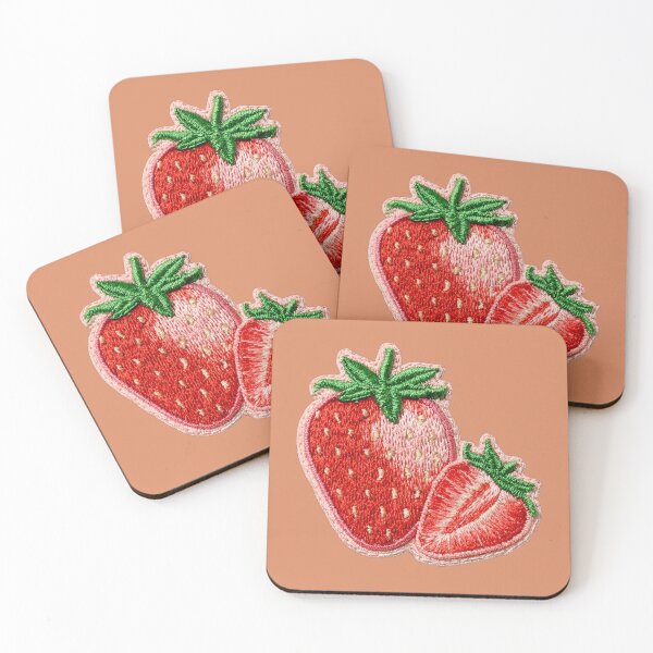 Item preview, Embroidered Strawberry Patch Art designed and sold by MegaNovaArt.