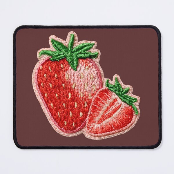 Item preview, Embroidered Strawberry Patch Art designed and sold by MegaNovaArt.