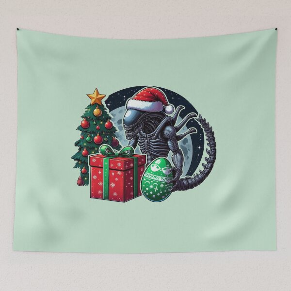 Item preview, Xenomorph Alien Christmas designed and sold by NerdiPop.