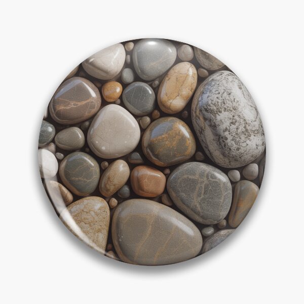 Item preview, Photorealistic Mixed River Pebble Pattern | Natural Grey Beige Stone Seamless Repeat designed and sold by Midnight Veil Designs.