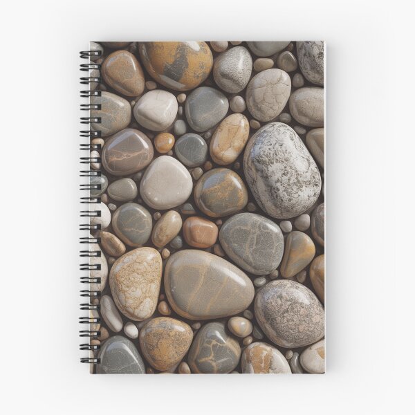 Item preview, Photorealistic Mixed River Pebble Pattern | Natural Grey Beige Stone Seamless Repeat designed and sold by Midnight Veil Designs.